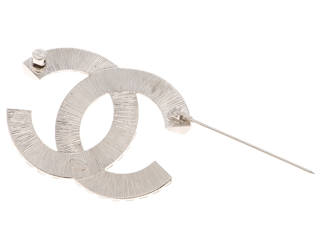 CHANEL　シャネル　ココマークブローチ　メタル（SS）　クリスタル　2146000439056【432】