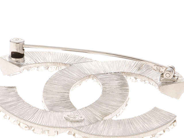 CHANEL　シャネル　ココマークブローチ　メタル（SS）　クリスタル　2146000439056【432】