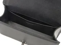 CHANEL シャネル ボーイシャネル25 チェーンショルタ　 ブラック/シルバー　キャビア　【472】　SS