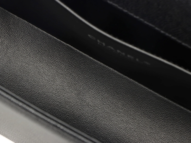 CHANEL シャネル ボーイシャネル25 チェーンショルタ ブラック/シルバー キャビア 【472】 SS