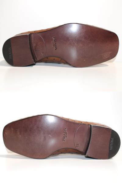 PRADA プラダ ローファー 革靴 スリッポン メンズ6ハーフ PRADA プラダ ローファー 革靴 スリッポン メンズ6ハーフ