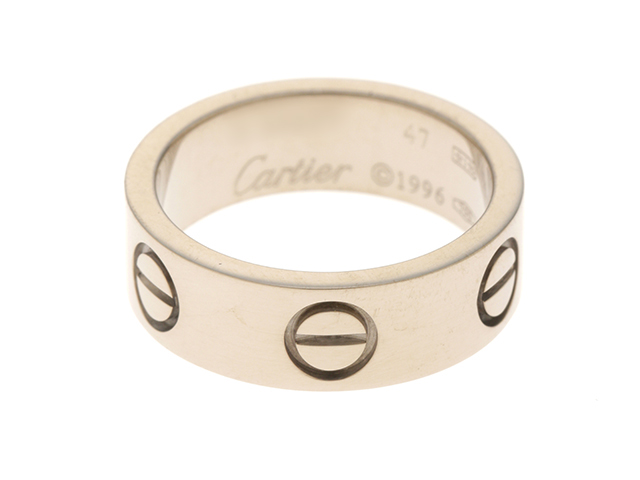 Cartier カルティエ ラブリング 指輪 K18WG ホワイトゴールド 47号 ...