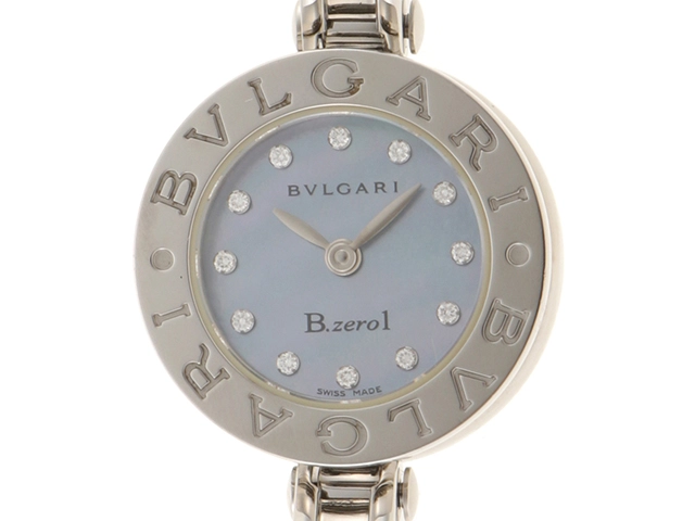 BVLGARI ブルガリ 時計 B.zero1 S BZ22S SS 12Pダイヤ ブルーシェル文字盤 クォーツ  レディース（2147100017281）M【200】 の購入なら「質」の大黒屋（公式）