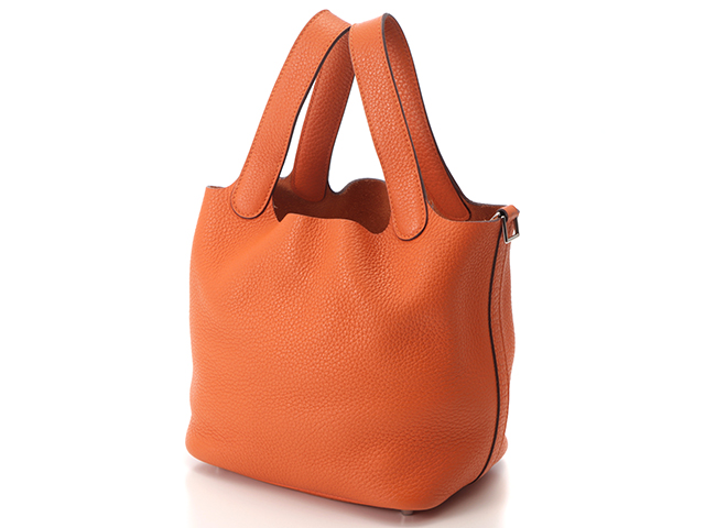 HERMES エルメス ピコタンロックPM □P(2012年製) トリヨンクレマンス オレンジ シルバー金具 【436】 2147100146721  の購入なら「質」の大黒屋（公式）