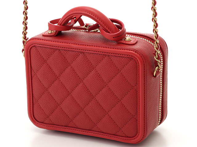 CHANEL CCフィリグリー　バニティ　レッド CHANEL CCフィリグリーバニティレッド