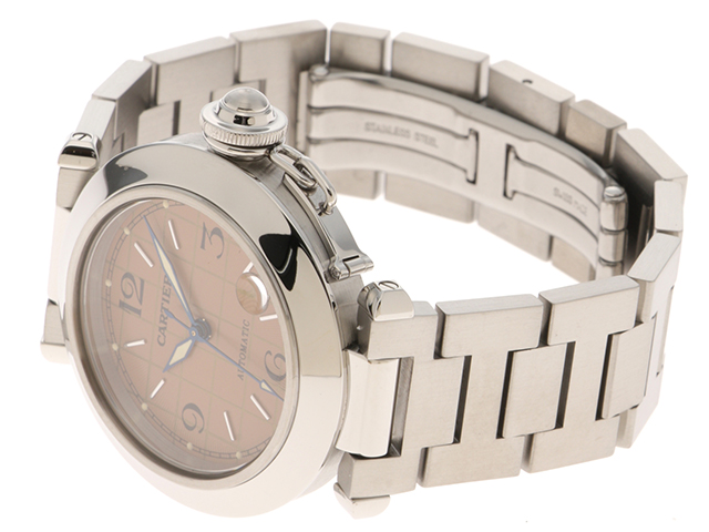 CARTIER カルティエ パシャC 自動巻き レディース SS ピンク