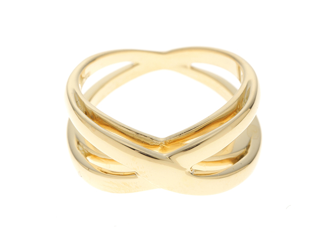 Tiffany & Co. ゴールドリング 美品 Tiffany&CO ティファニー デザインリング イエローゴールド 7.0g