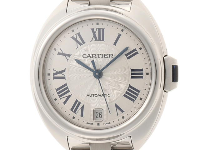 Cartier　カルティエ　時計　クレ・ドゥ・カルティエ　WSL0006　ステンレススチール　シルバー文字盤　自動巻き　【205】