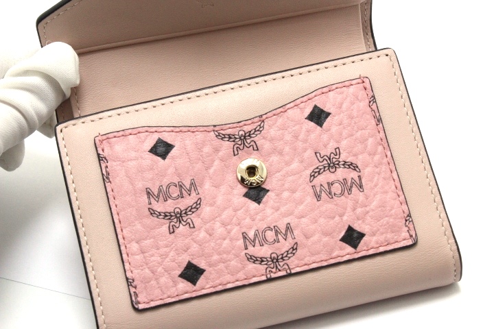 MCM エムシーエム ヴィセトス 三つ折財布 MYS9ALV02QD001 ピンク
