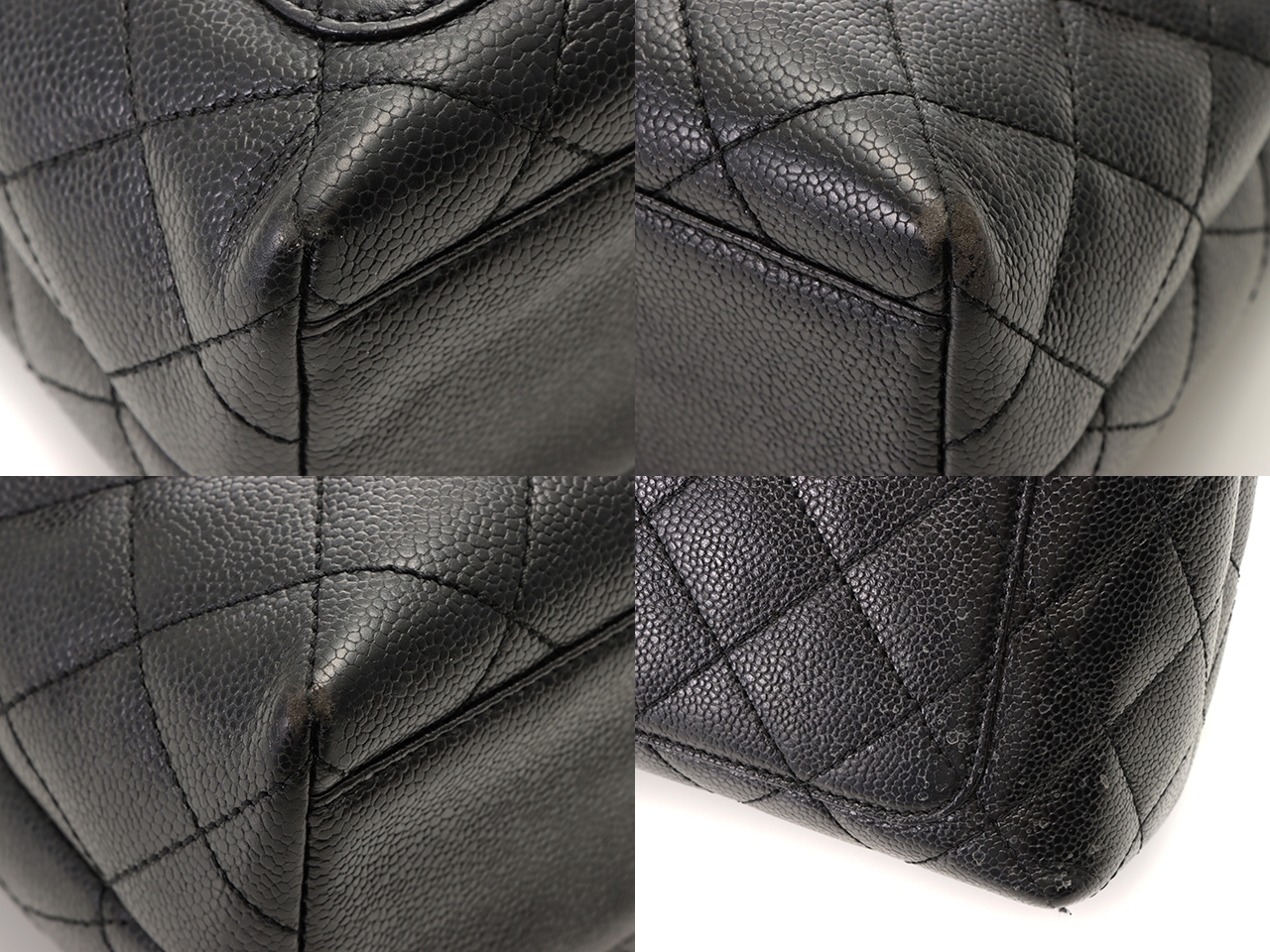 CHANEL シャネル ケリー型 ハンドバッグ ブラック キャビア CHANEL シャネル ケリー型 ハンドバッグ ブラック キャビア