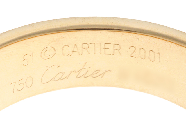 Cartier カルティエ タンクリング 指輪 K18YG イエローゴールド ルチル