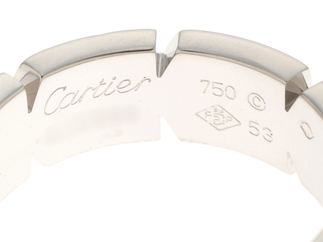 日本最大級の品揃え Cartier カルティエ タンクフランセーズ リング K18WG 750WG ホワイトゴールド #50 10号 カルチェ  ブランド ジュエリー アクセサリー 指輪