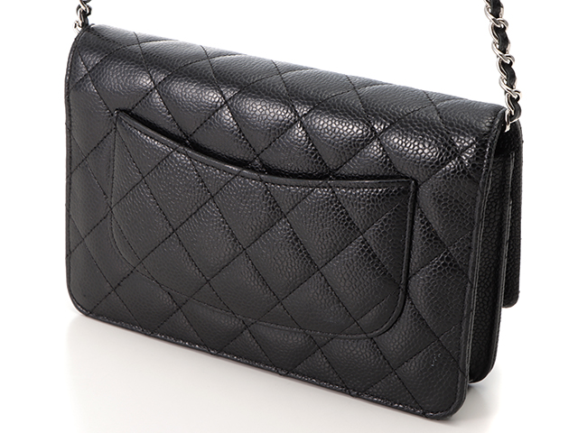 CHANEL マトラッセ チェーンウォレット ラムスキン ココマーク