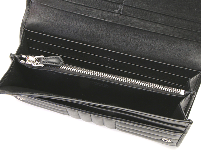 PRADA プラダ キルティング ZIP長財布 1MH132 レザー ブラック PRADA プラダ キルティング ZIP長財布 1MH132 レザー ブラック