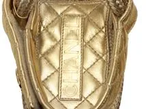 CHANEL　シャネル　サンダル　レディース37　ゴールド　レザー　G34602　2147100379211　【432】