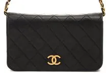 CHANEL シャネル フルフラップ プッシュロック ミニマトラッセ チェーンショルダー ブラック GP 肩掛け 2147100381528  【436】 の購入なら「質」の大黒屋（公式）