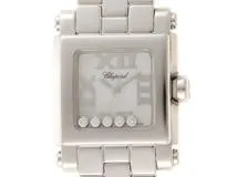 Chopard　ショパール　腕時計　ハッピースポーツ　スクエア　278516-3002　ホワイト文字盤　ダイヤ　ステンレススチール　クオーツ　レディース　（2147100382044）【200】
