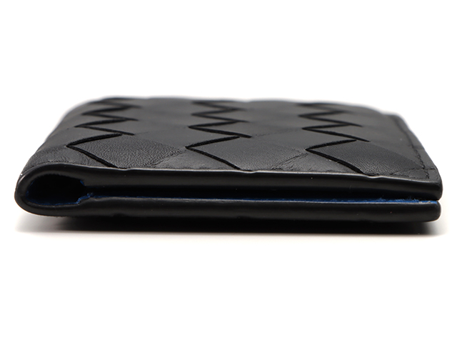 BOTTEGA VENETA レザーカードケース ブラック/ブルー ﾎﾞｯﾃｶﾞ・ｳﾞｪﾈﾀ