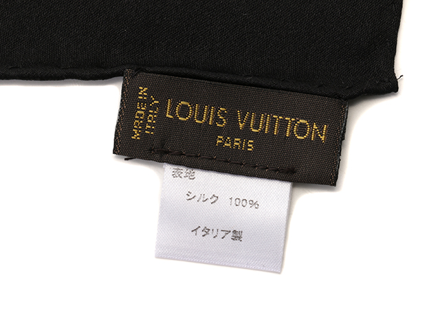 LOUIS VUITTON ルイ・ヴィトン ショール・モノグラム シルク ノワール