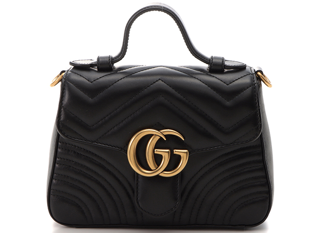 【国内配送】★GUCCI★ GGマーモント ミニ レザーバッグ グッチ GGマーモント キルティング レザー スーパーミニバッグ