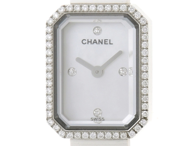 シャネル CHANEL プルミエール H2433 ダイヤベゼル レディース 腕時計 4P ダイヤ ホワイトシェル 文字盤 クォーツ Premiere VLP 90207600