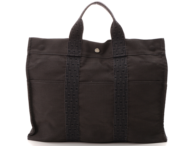 HERMES エルメス ラージトートバッグ エールラインMM キャンバス