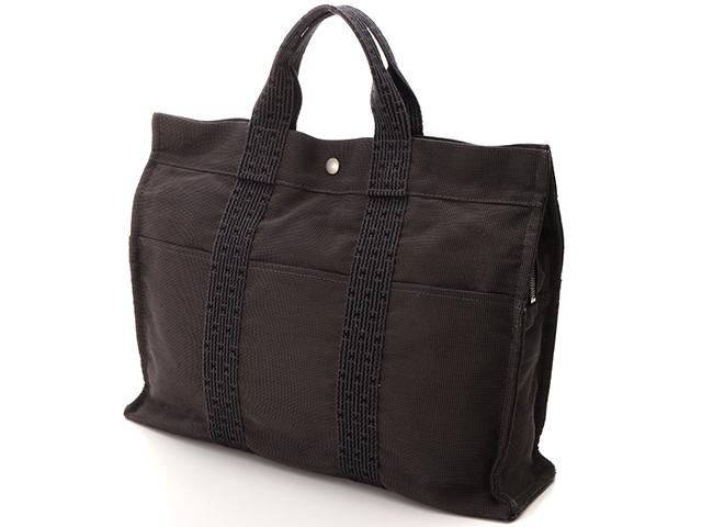 HERMES エルメス ラージトートバッグ エールラインMM キャンバス