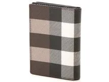 BURBERRY バーバリー チェック 名刺入れ 80366711 PVC ダークバーチ