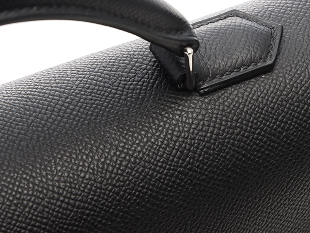 HERMES エルメス ケリー・デペッシュ38 ブラック SV □M刻印