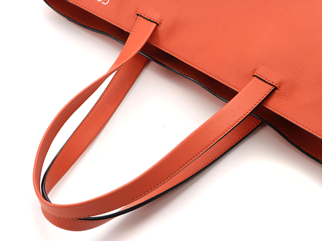LOEWE ロエベ イーストウエストショッパー オレンジ レザー 内側