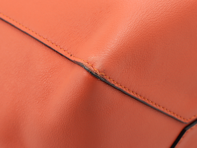 LOEWE ロエベ イーストウエストショッパー オレンジ レザー 内側少々 