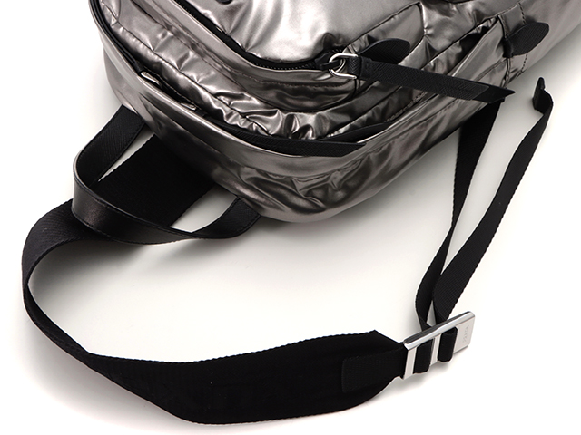 プラダ PVC ナイロン ボディバッグ ワンショルダー 1BZ026 シルバー PRADA プラダ ボディバッグ シルバー ナイロン 1BZ026【431】 の