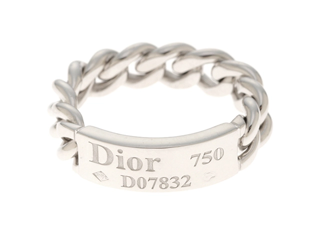 Dior　ディオール　指輪　ゴルメットリング　K18WG　ホワイトゴールド　52　【435】
