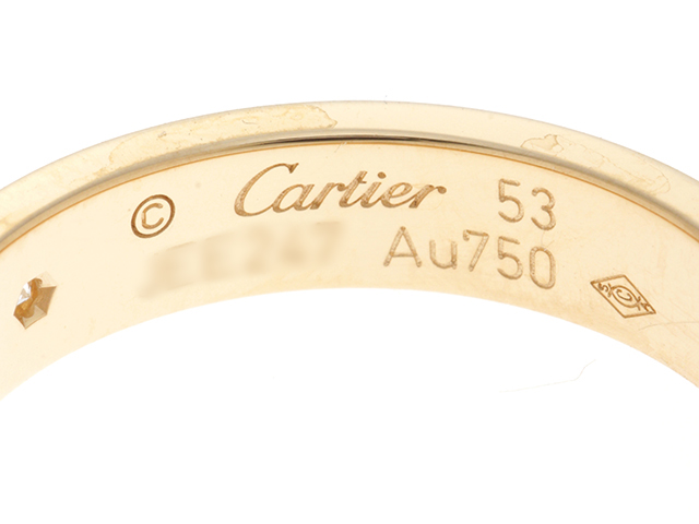 Cartier カルティエ リング 指輪 ミニラブリング YG イエローゴールド ...