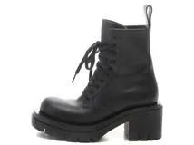 BOTTEGA VENETA　ボッテガ・ヴェネタ　ラグ　レースアップブーツ　レディース37　ブラック　カーフ　667145VBS501000　 2147100399790　【432】