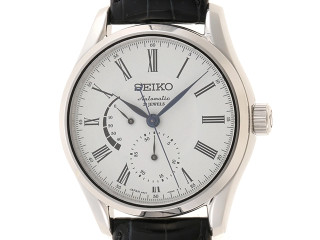 SEIKO セイコ プレザージュ メカニカル SARW011 メンズ SS/革 ホワイト