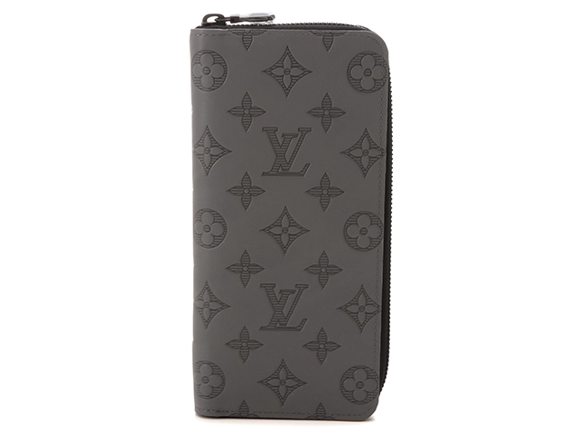 Louis Vuitton Zippy Wallet Vertical Monogram Shadow Gray M81384 Long Mens