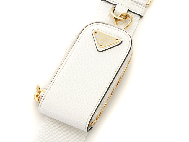 PRADA プラダ スモール 2WAYハンドバッグ ホワイト サフィアーノ