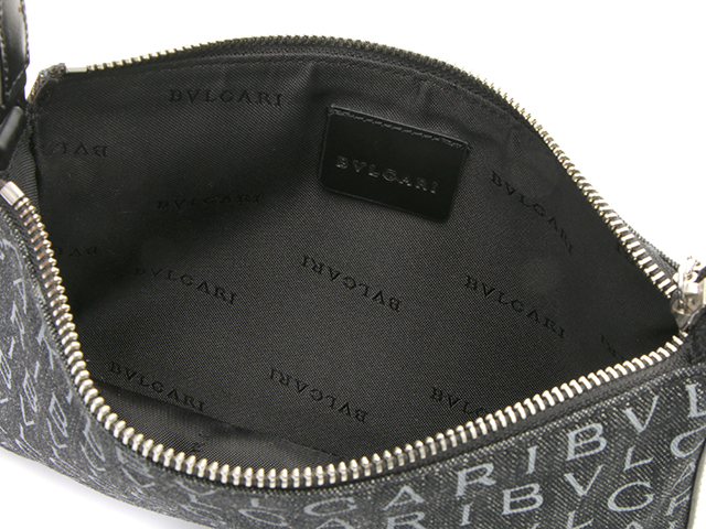 BVLGARI ブルガリ ロゴマニア ミニショルダーバッグ ブラック