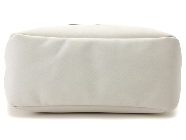 PRADA プラダ カナパ ロゴプリントトート ホワイト×ブラック