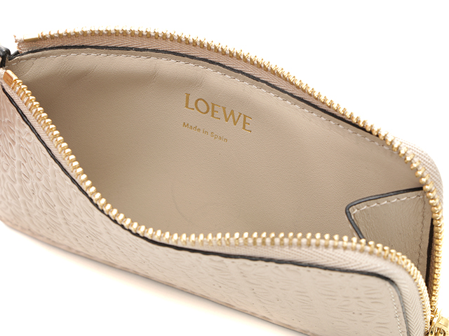 LOEWE ロエベ　アナグラム　コインカードホルダー　ライトキャメル reine-web_23-040450