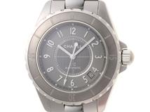 CHANEL　シャネル　J12 クロマティック　H2934　CE/SS　グレー　メンズ　自動巻き2147100420968【432】