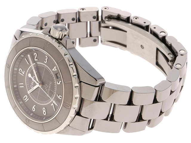 CHANEL　シャネル　J12 クロマティック　H2934　CE/SS　グレー　メンズ　自動巻き2147100420968【432】