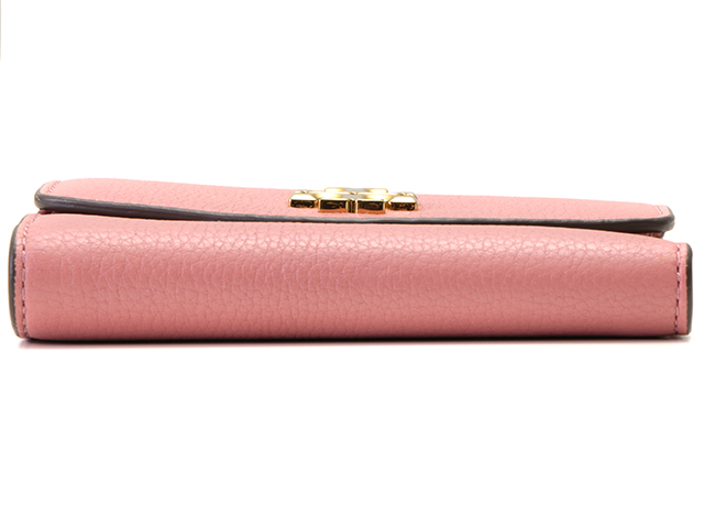 TORY BURCH 折り財布 TORY BURCH トリーバーチ 三つ折財布 カーフ ピンク 【431