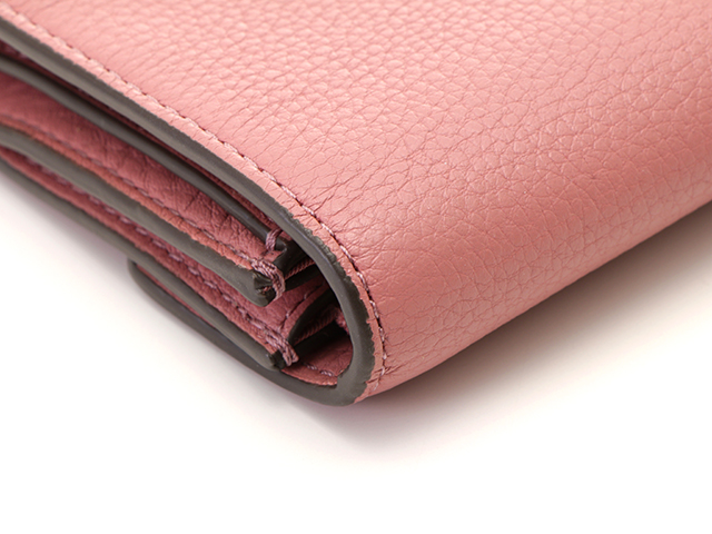 TORY BURCH 折り財布 TORY BURCH トリーバーチ 三つ折財布 カーフ ピンク 【431