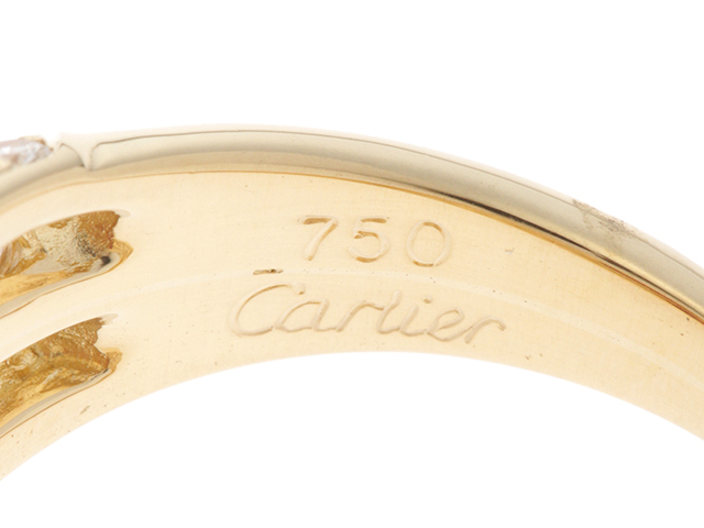 Cartier カルティエ ミミリング リング ダイヤモンド ルビー YG R D 6.8g #12【434】