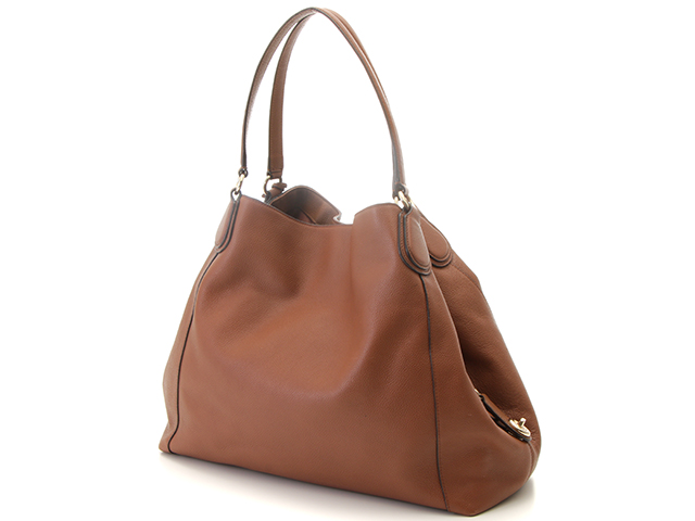 COACH コーチ トートバッグ イーディー ブラウン ゴールド金具