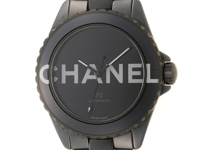 CHANEL シャネル 腕時計 J12 ウォンテッド ドゥ シャネル H7418 ブラック文字盤 セラミック 自動巻き 2022年7月正規品【472】HK