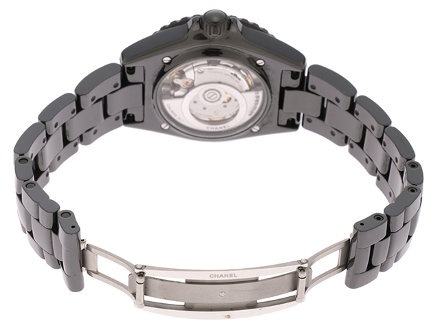 CHANEL シャネル 腕時計 J12 ウォンテッド ドゥ シャネル H7418 ブラック文字盤 セラミック 自動巻き  2022年7月正規品【472】HK