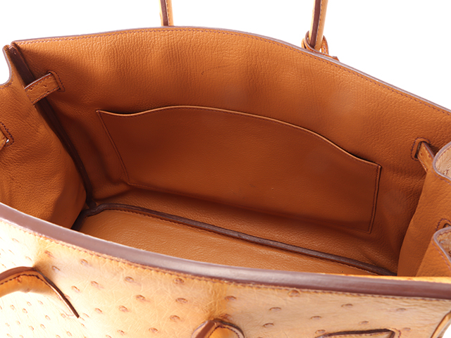 HERMES エルメス バーキン35 オーストリッチ ゴールド ゴールド HERMES エルメス バーキン35 オーストリッチ ゴールド ゴールド